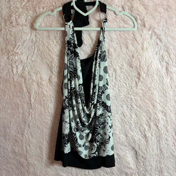 Y2K black and white halter top - Picture 6 of 7